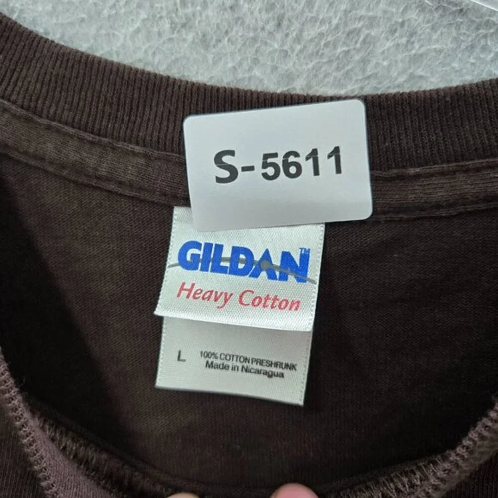 Snap On Men Shirt Large Brown‎ Graphic Logo Tool Short Sleeve